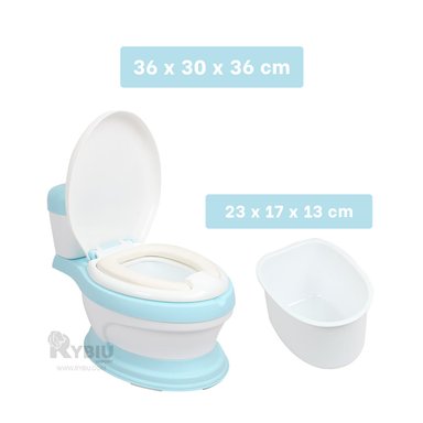 INODORO RYBIU HO30756 BACIN CON ALTA CALIDAD + ENVOLTORIO REGALO CELESTE - 5