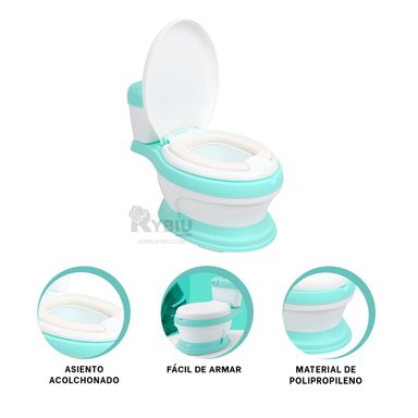 INODORO RYBIU HO30755 BACIN COMODO + REGALO STICKERS VERDE - 2