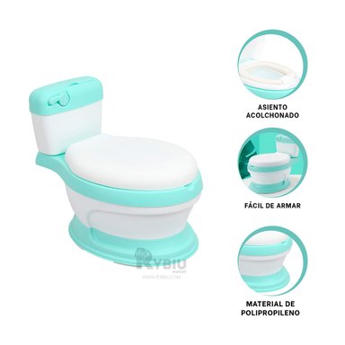 INODORO RYBIU HO30755 ASIENTO CON ALTA CALIDAD + BANDERITAS ADHESIVAS VERDE