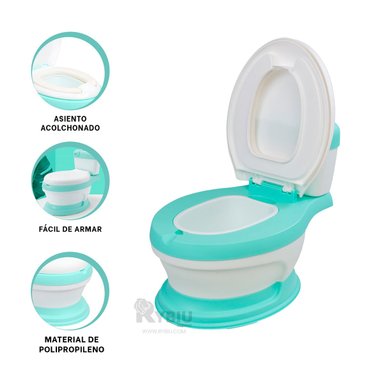 INODORO RYBIU HO30755 BACIN BAÑO PRACTICO + REGALO AGENDITA VERDE - 2