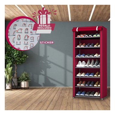 ZAPATERA RYBIU GUINDA COMPACTA Y UTIL + REGALO STICKERS