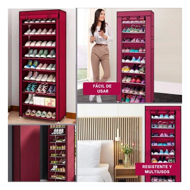 ESTANTE RYBIU GUINDA ZAPATOS VERSATIL + POST-IT ADHESIVOS