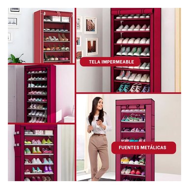 ZAPATERA RYBIU GUINDA MINIMALISTA + PAPEL REGALO