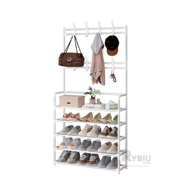 RACK RYBIU RECTO BLANCO FACIL ARMAR + REGALO LIGAS PEINAR