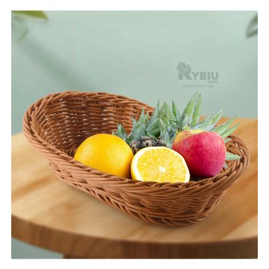 SET CESTA RYBIU HO32324 MARRON FRUTAS 35X25X7 + PAPEL REGALO