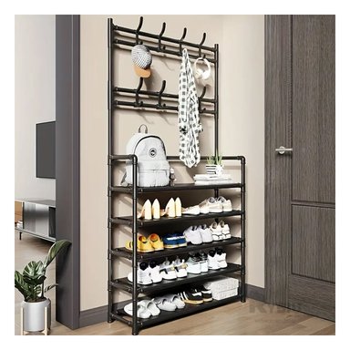 RACK RYBIU RECTO NEGRO FACIL ARMAR + REGALO LIGAS PEINAR - 2