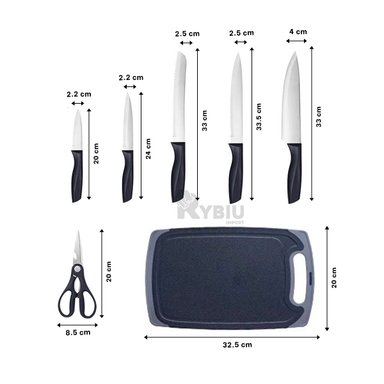 SET ACCESORIOS COCINA RYBIU CO29820 NEGRO CUCHARONES MAS + REGALO LIGAS PEINAR