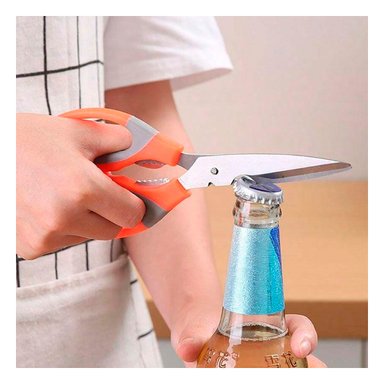 TIJERA RYBIU CO30051 NARANJA CORTADOR ACERO COCINA + GIFT STICKERS