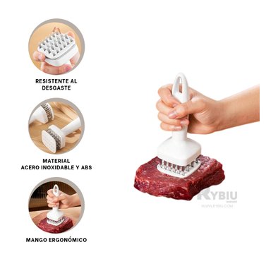 ABLANDADOR RYBIU CO30047 BLANCO MEAT HAMMER ABS + BANDERITAS ADHESIVAS