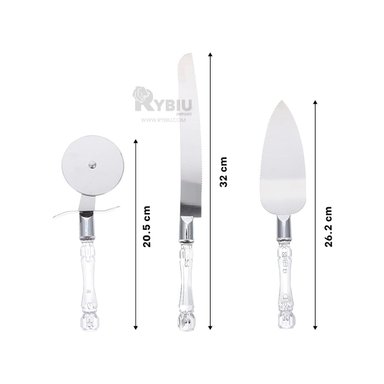 UTENSILIOS RYBIU PRÁCTICOS EN MANGO ACRÍLICO + LIGAS REGALO CO30049