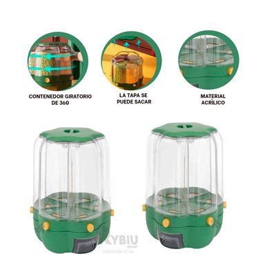 DOSIFICADOR RYBIU CO30397 VERDE DINAMICO GIRATORIO EN + GIFT MINIAGENDA