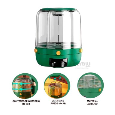 DOSIFICADOR ELEGANTE RYBIU CO30397 VERDE LEGUMBRES 9KG + REGALO STICKERS