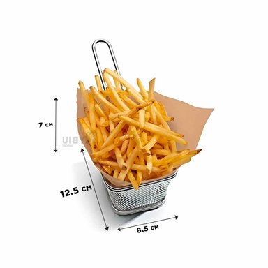 CANASTO FREIDOR RYBIU 1105 PLATEADO RECIPIENTE COMIDA + REGALO LIGAS PEINAR