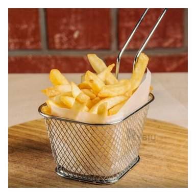 CANASTO FREIDOR RYBIU 1105 PLATEADO CANASTA MALLA FINA + REGALO STICKERS