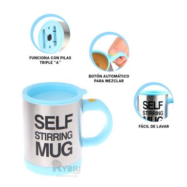 TAZA RYBIU REMOVEDORA DE 400ML+ PAPEL DE REGALO CO30473 CELESTE