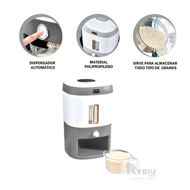 EXPENDEDORA RYBIU CO29825 A GRANEL COCINA PLOMO + BANDERITAS ADHESIVAS