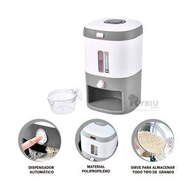 EXPENDEDORA RYBIU CO29825 A GRANEL COCINA PLOMO + BANDERITAS ADHESIVAS - 3