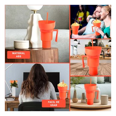 TAZA BONITA RYBIU CO29761 NARANJA +LIGAS DE REGALO - 5