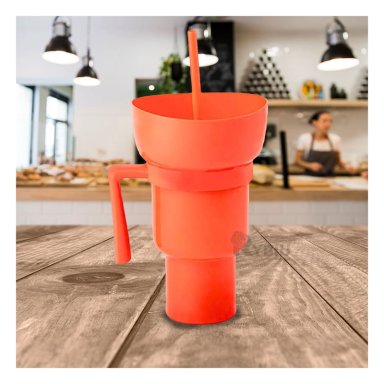 TAZA EXOTICA RYBIU CO29761 NARANJA +REGALO LIGAS PARA PEINAR