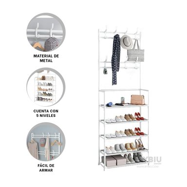 PORTAZAPATOS RYBIU HO30840 BLANCO COMODO + ENVOLTORIO REGALO