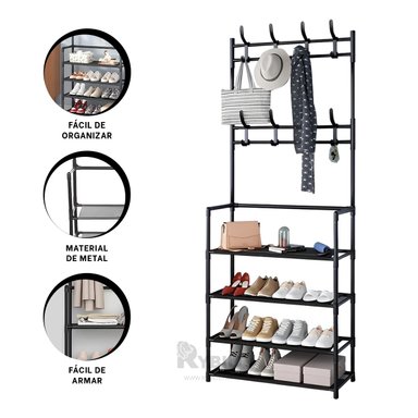 PORTAZAPATOS RYBIU RECTO NEGRO + REGALO AGENDITA