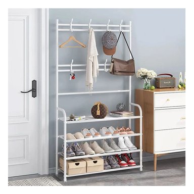 ESTANTE RYBIU CURVO BLANCO ESPACIOSO ZAPATOS + LIGAS REGALO