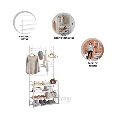 PORTAZAPATOS RYBIU CURVO BLANCO COMODO + ENVOLTORIO REGALO