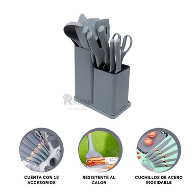 SET UTENSILIOS RYBIU CO29818 LIGERO PLOMO + REGALO STICKERS