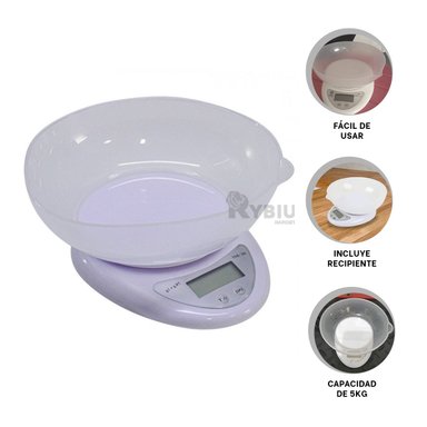 SET BALANZA RYBIU CO30071 BLANCO DIGITAL FACIL USO + PAPEL REGALO