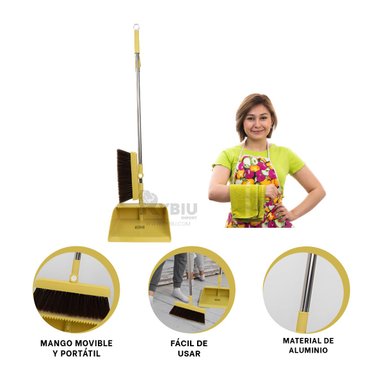 ESCOBILLA RYBIU COMPACTO RESISTENTE EN AMARILLO + GIFT STICKERS - 2