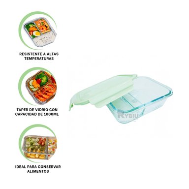 RECIPIENTE PARA ESTOFADOS RYBIU CO30469 VIDRIO VERDE +GIFT STICKERS