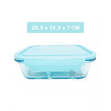 ENVASE PARA FRUTAS RYBIU CO30468 VIDRIO CELESTE +LIGAS DE REGALO