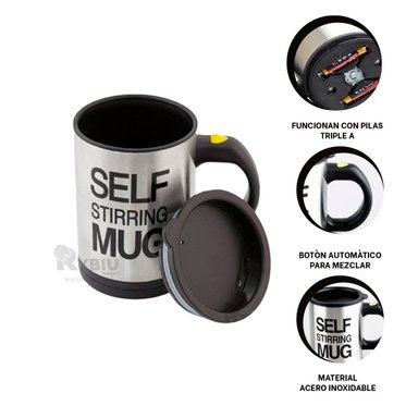 TAZA RYBIU PARA JUNTAR CON RECARGAS EN +REGALO STICKERS CO30474 ACERO NEGRO