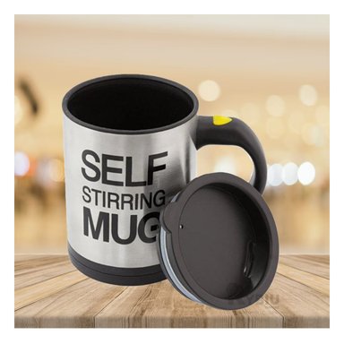 TAZA RYBIU MEZCLADORA DE 400 ML+ PAPEL DE REGALO CO30474 ACERO NEGRO
