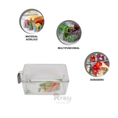 RECIPIENTE RYBIU CO30477 TRANSPARENTE VERDURAS FRIO + GIFT STICKERS
