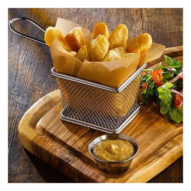 CESTO RYBIU CO32351 PLATEADO CESTA EFICAZ COCINA 10X8X7 CM + PAPEL REGALO