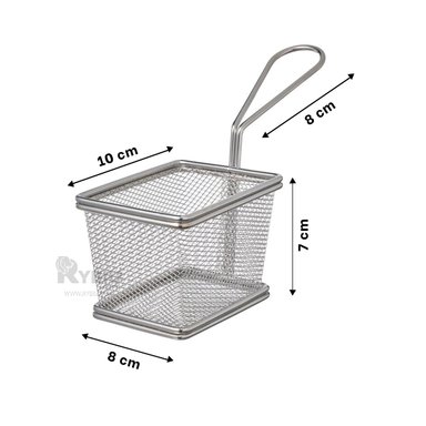 CESTO RYBIU CO32351 PLATEADO CANASTO CONVENIENTE 10X8X7 CM + REGALO AGENDITA