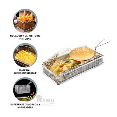 CESTO RYBIU 1106 PLATEADO CANASTO BROASTER + ENVOLTORIO REGALO