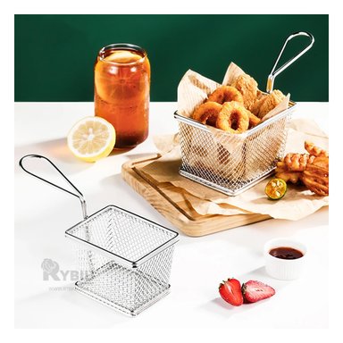 CESTO RYBIU CO32351 PLATEADO CESTA FRITURAS ESPECIALES 10X8X7 CM