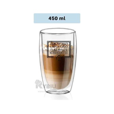 VASO DURO 450ML RYBIU 557 TRANSPARENTE +REGALO LIGAS PARA PEINAR