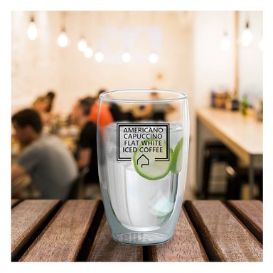 VASO CRISTALINO FRAPPUCINO 450ML RYBIU 557 +PAPEL DE REGALO