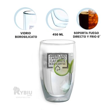 TAZA SIN ASA UTIL FRAPPUCINO 450ML RYBIU 557 +POST-IT ADHESIVOS