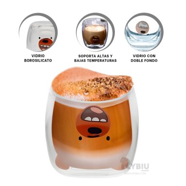 TAZA PRACTICA E IDEAL RYBIU 752 TRANSPARENTE +LIGAS DE REGALO