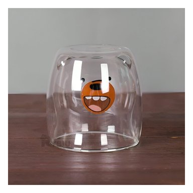 VASO CRISTALINO DE DOBLE CAPA RYBIU 752 TRANSPARENTE +PAPEL DE REGALO