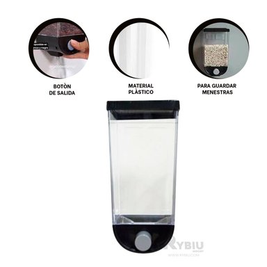 DOSIFICADOR RYBIU CO30390 NEGRO GRANOS COCINA 1KG + GIFT STICKERS