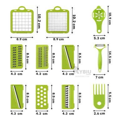 SET RALLADOR RYBIU CO30450 GRIS PAPAS + GIFT STICKERS