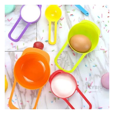 SET TAZAS MEDIDORAS RYBIU CO30170 MULTICOLOR MEDICION COCINA + PAPEL REGALO