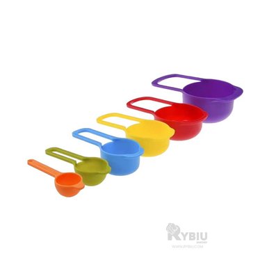 TAZA MEDIDORA RYBIU CO30170 MULTICOLOR CONJUNTO MULTIUSOS + BANDERITAS ADHESIVAS