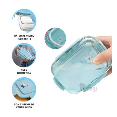 RECIPIENTE SOFISTICADO RYBIU CO29559 CELESTE +GIFT STICKERS