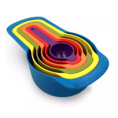 TAZA MEDIDORA RYBIU CO30170 MULTICOLOR KIT MODERNOS MEDIDORES + REGALO STICKERS